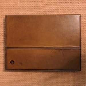 Restoration Hardware Artisan Leather iPad Cover with Bluetooth Keyboard